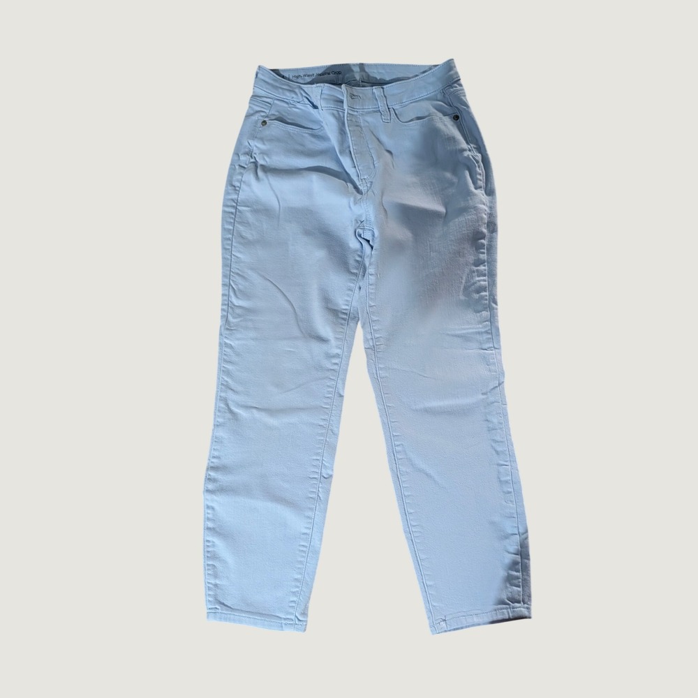 Talbots Flawless High-Waist Jegging Crop Light‎ Blue Stretch Pants Womens Size 4